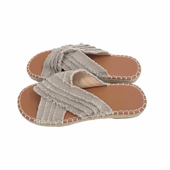 Women’s Flat Shoes Slip On Mule Espadrille Sandals Size 9 - Picture 10 of 11